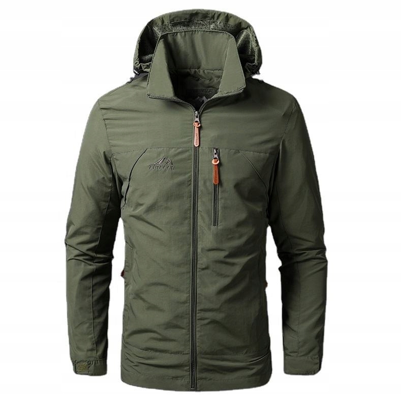Kurtka męska przeciwdesczowa softshell khaki wodoodporna wiatrówka roz. xxl