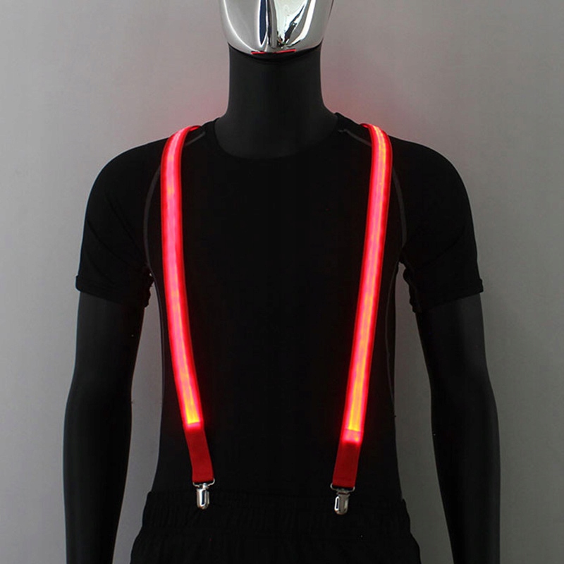 Zestaw szelki i mucha led świecący komplet na imprezę sylwestra wesele red - zdjęcie 15