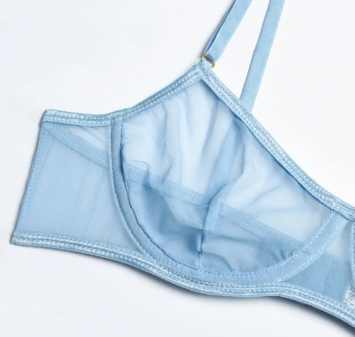 Komplet bielizny damskiej stanik choker pasy uda brzuch string czerwony m - zdjęcie 8