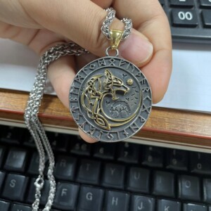 Naszyjnik wikingów aegishjalmur amulet wikinga 504 - miniatura 8