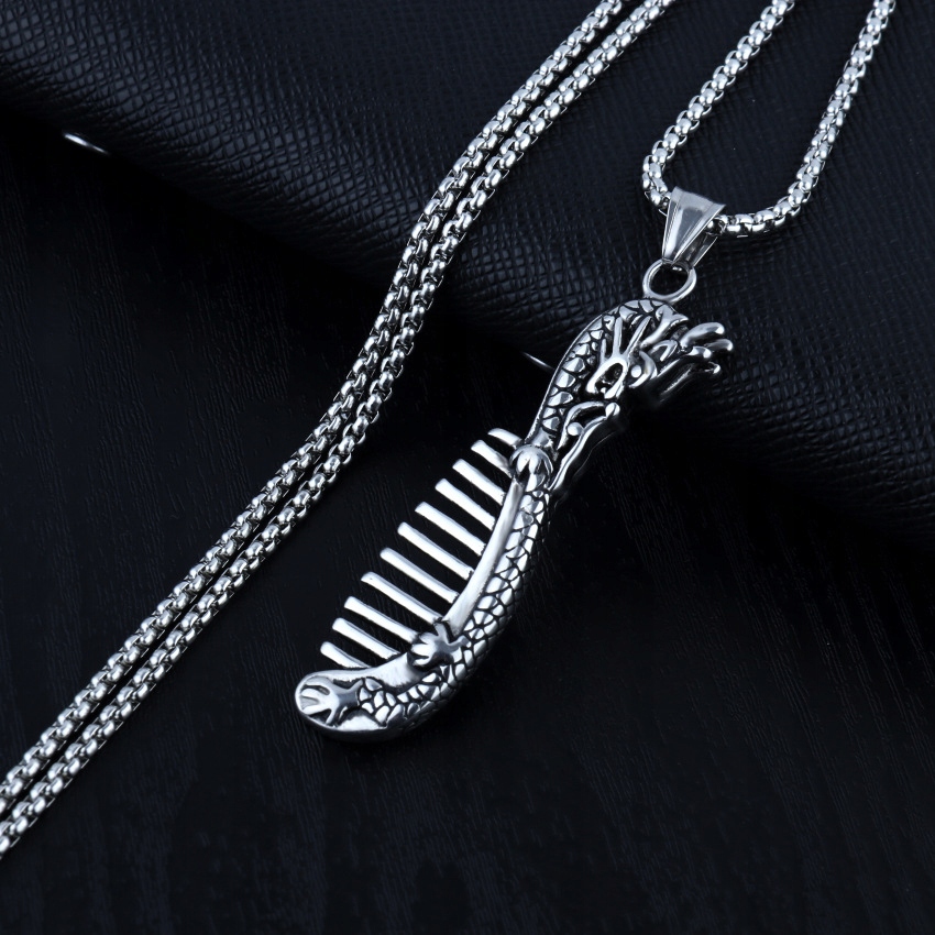 Naszyjnik srebrny łańcuszek smok drapieżnik 346 - obrazek 5