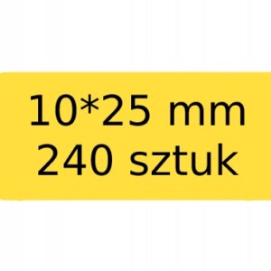 Niimbot etykiety naklejki żółte 10*25mm 240szt
