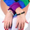 Opaska tęczowa tęcza lgbt bransoletka unisex 100 - miniatura 4