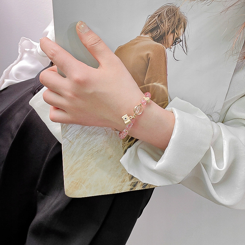 Bransoletka charms kryształy królik kamera 104 - obrazek 5