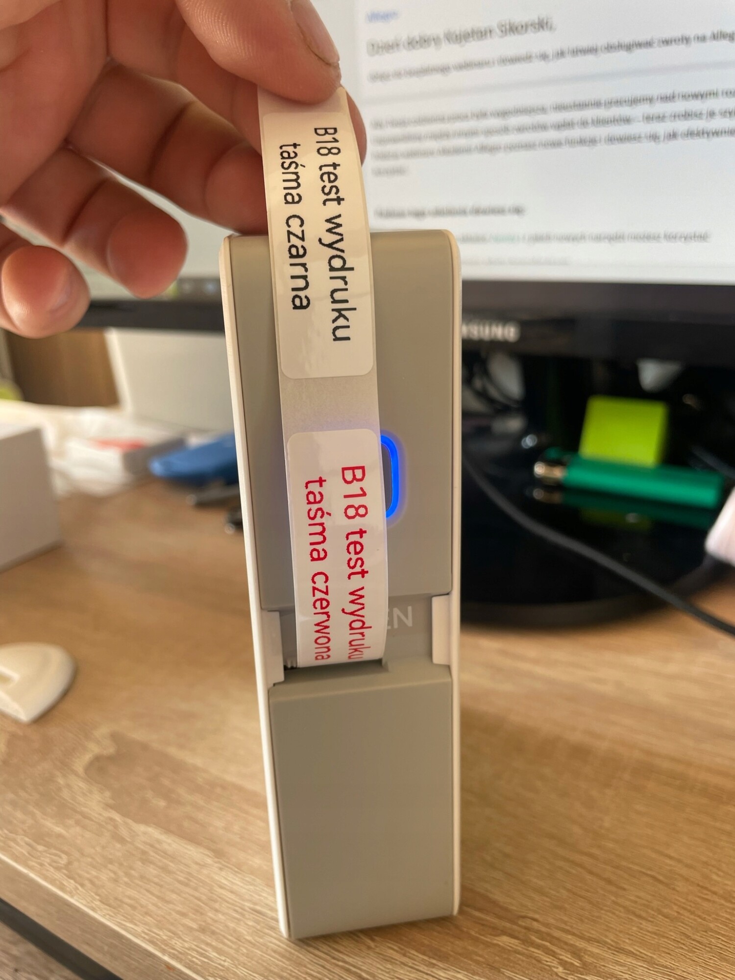 Niimbot do drukarki b18 n1 14*30 czarne biały wydruk - zdjęcie 8