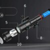 Celownik laser zielony i latarka 2w1 picatinny mlok ar15 asg 1000lm 16850 - miniatura 4