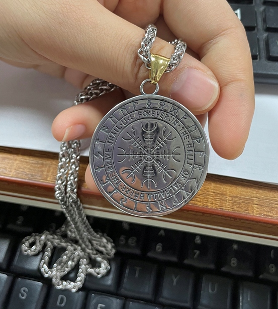 Naszyjnik wikingów aegishjalmur amulet wikinga 504 - obrazek 9