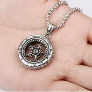 Naszyjnik srebrny łańcuszek kwiat gwiazda 326 - miniatura 6