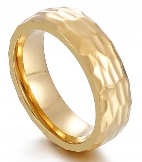 Obrączka pierścionek ślubny złoty stal biżuteria 316l r.19 eu19 us09 - obrazek 2