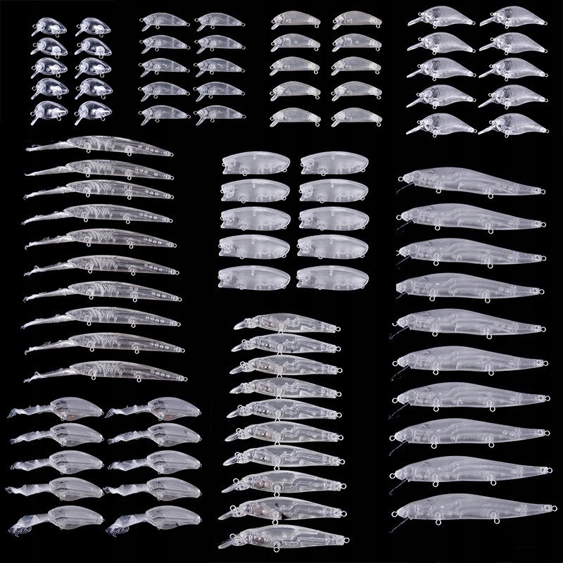 90szt korpus wobler szczupak sandacz okoń zrób to sam malowania zestaw xxxl - obrazek 11