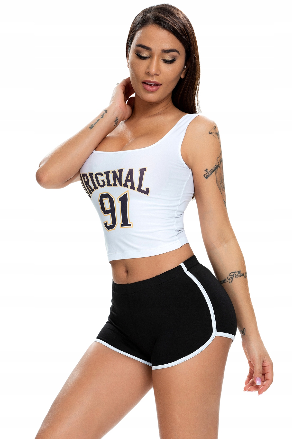 Szorty damskie sportowe wygodne spodenki czarne xl - obrazek 6