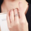 Srebrny damski pierścionek regulowany uniwersalny kryształy zaręczynowy - miniatura 4