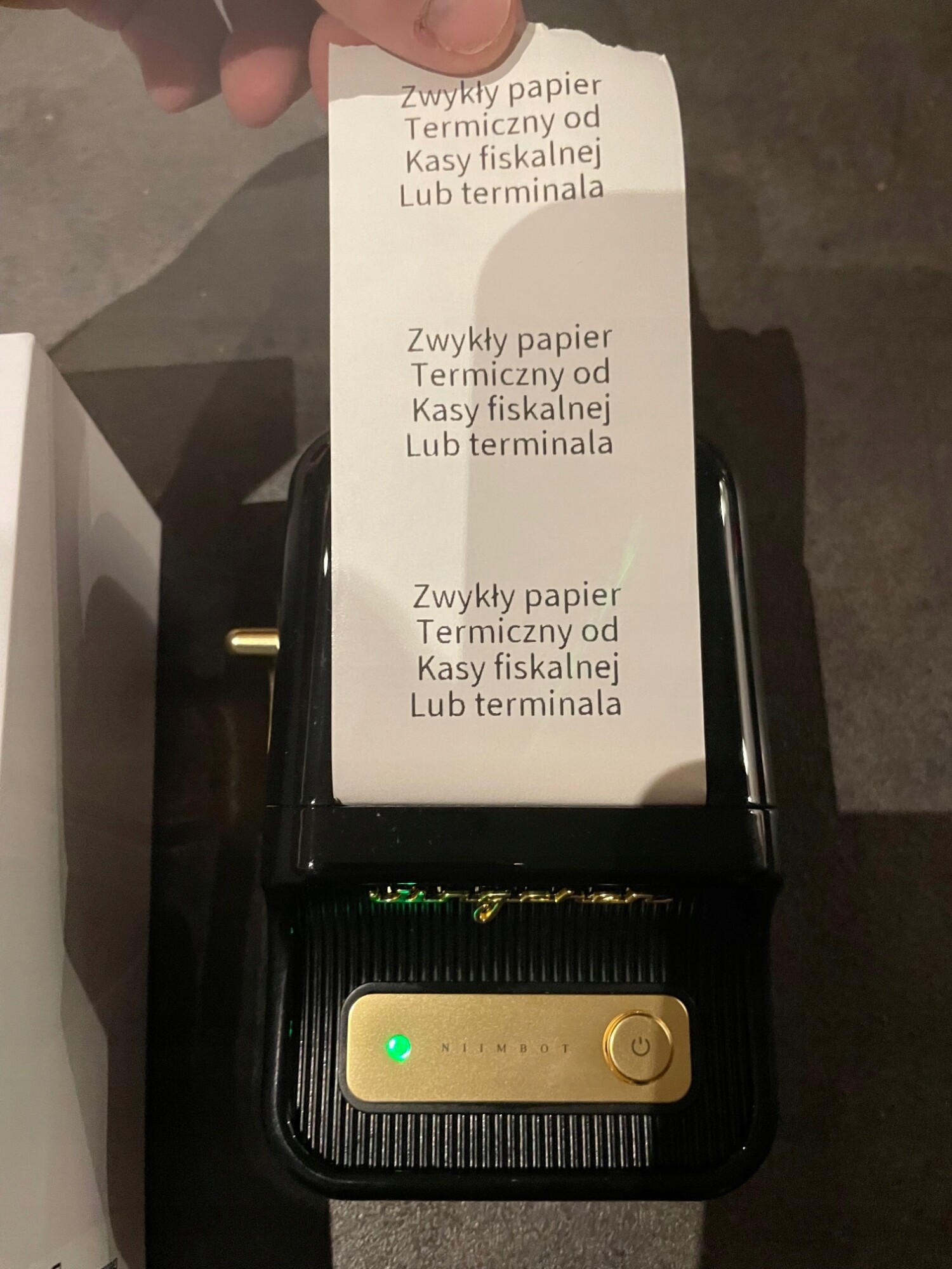 Niimbot b21 drukarka termiczna naklejki bluetooth beżowo-złota etykiety - zdjęcie 7