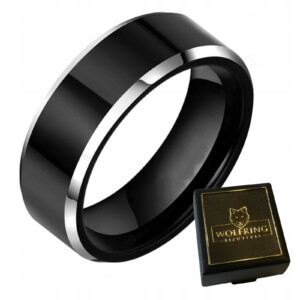 Obrączka pierścionek wolfram wolfring eu19 us9 - miniatura 1