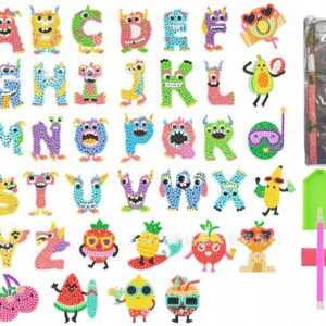 Haft diamentowy 5d zestaw dzieci najklejki puzzle