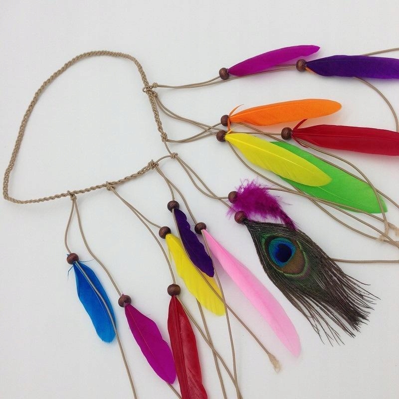 Pióropusz indiański ozdoba do włosów piękny wzór b - obrazek 3