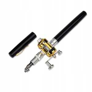 Mini wędka teleskopowa dla dzieci kołowrotkiem 96cm kołowrotek kieszonkowa - miniatura 2