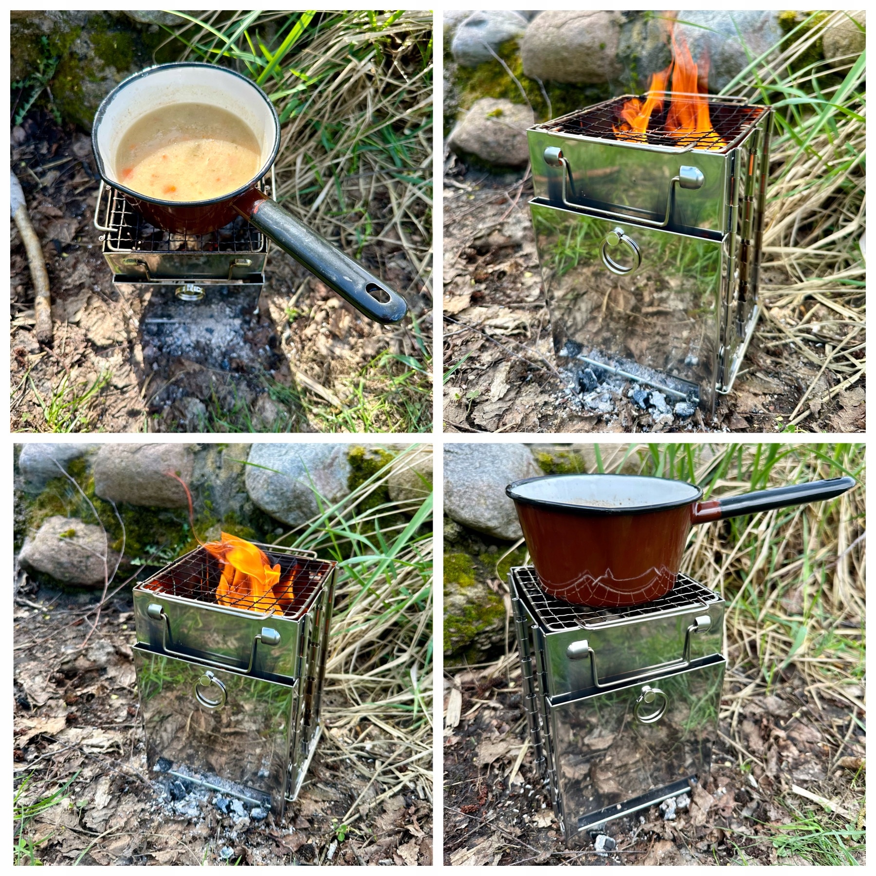 Kuchenka turystyczna składana do torby grill piecyk mały poręczny przenośny - obrazek 12