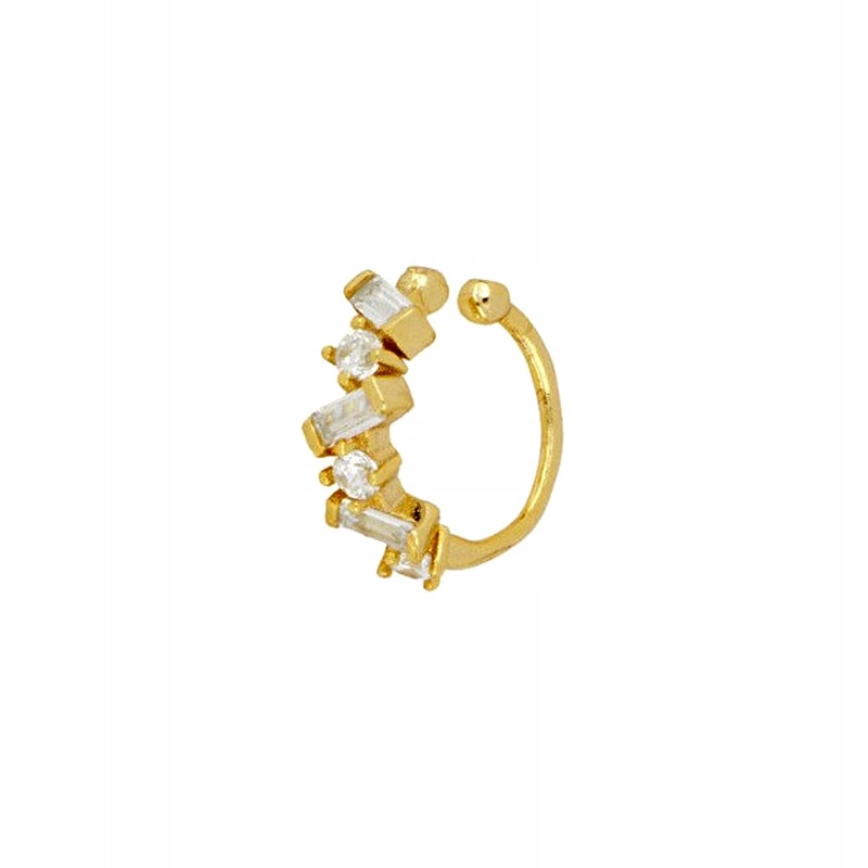 Kolczyki miedziane modne klasyczne k12 złote - obrazek 2