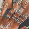Srebrny zestaw pierścionków retro punk boho 72 - miniatura 2