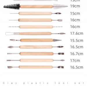 Zestaw narzędzi rzeźbiarskich glina gips 37szt xxl - miniatura 7