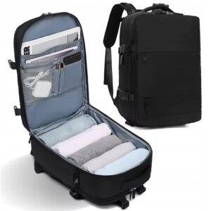 Plecak podrózny wymiar dla ryanair i wizzair bagaż podręczny usb na laptopa - miniatura 2