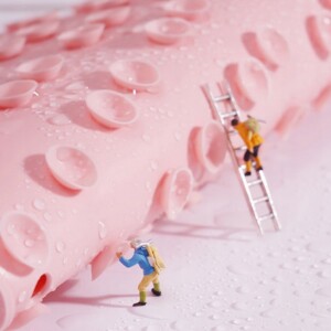 Silikonowy masażer pod prysznic myjka do mycia pleców nóg szczotka - miniatura 10