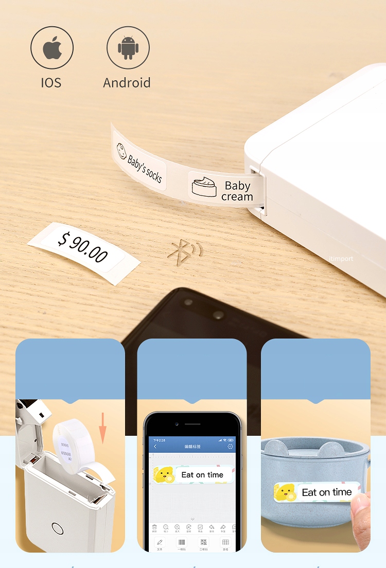 Niimbot d110 drukarka termiczna etykiety ean blue - zdjęcie 9