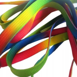 Sznurówki do butów tęczowe para tęcza lgbt kolorowe 100cm - miniatura 8