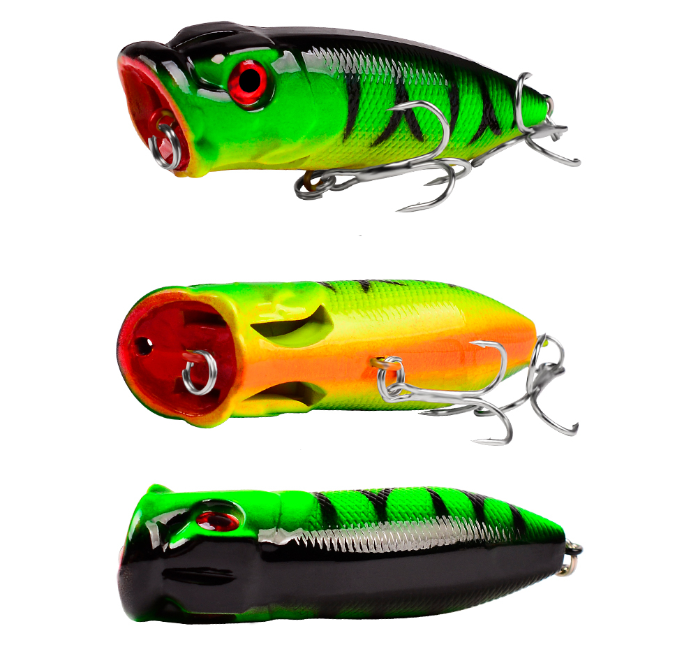 Popper flopper wobler okoń szczupak f141 zielony - zdjęcie 6