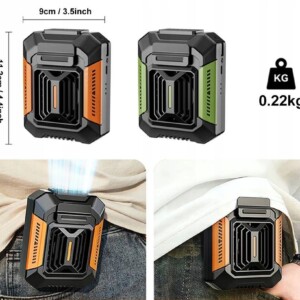 Wiatrak mobilny turystyczny usb wentylator kemping sportowy na pasek upał - miniatura 6