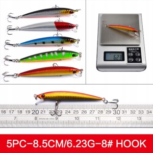 Zestaw woblerów na szczupaka sandacz okoń przynęty 56szt 2-8.5g 3-10cm - miniatura 12