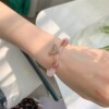 Bransoletka charms kryształy syrena różowa 103 - miniatura 6