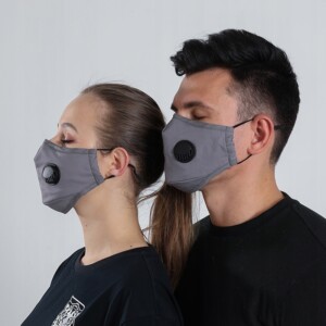 Komplet maska szara wielorazowa + 3x filtr pm 2.5 - miniatura 6