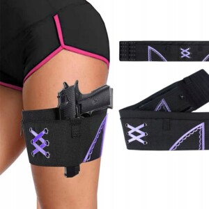 Kabura na udo nogę damska dla kobiet podwiązka na pistolet magazynek róż - miniatura 2