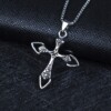 Naszyjnik srebrny łańcuszek stal krzyżyk 344 - miniatura 7