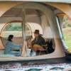 Namiot kempingowy rodzinny camping wodoodporny 7 osobowy 380x260x200 cm - miniatura 13