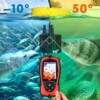 Echosonda wędkarska bezprzewodowa na wędkę łódź zanętową lucky 100m alarm - miniatura 9