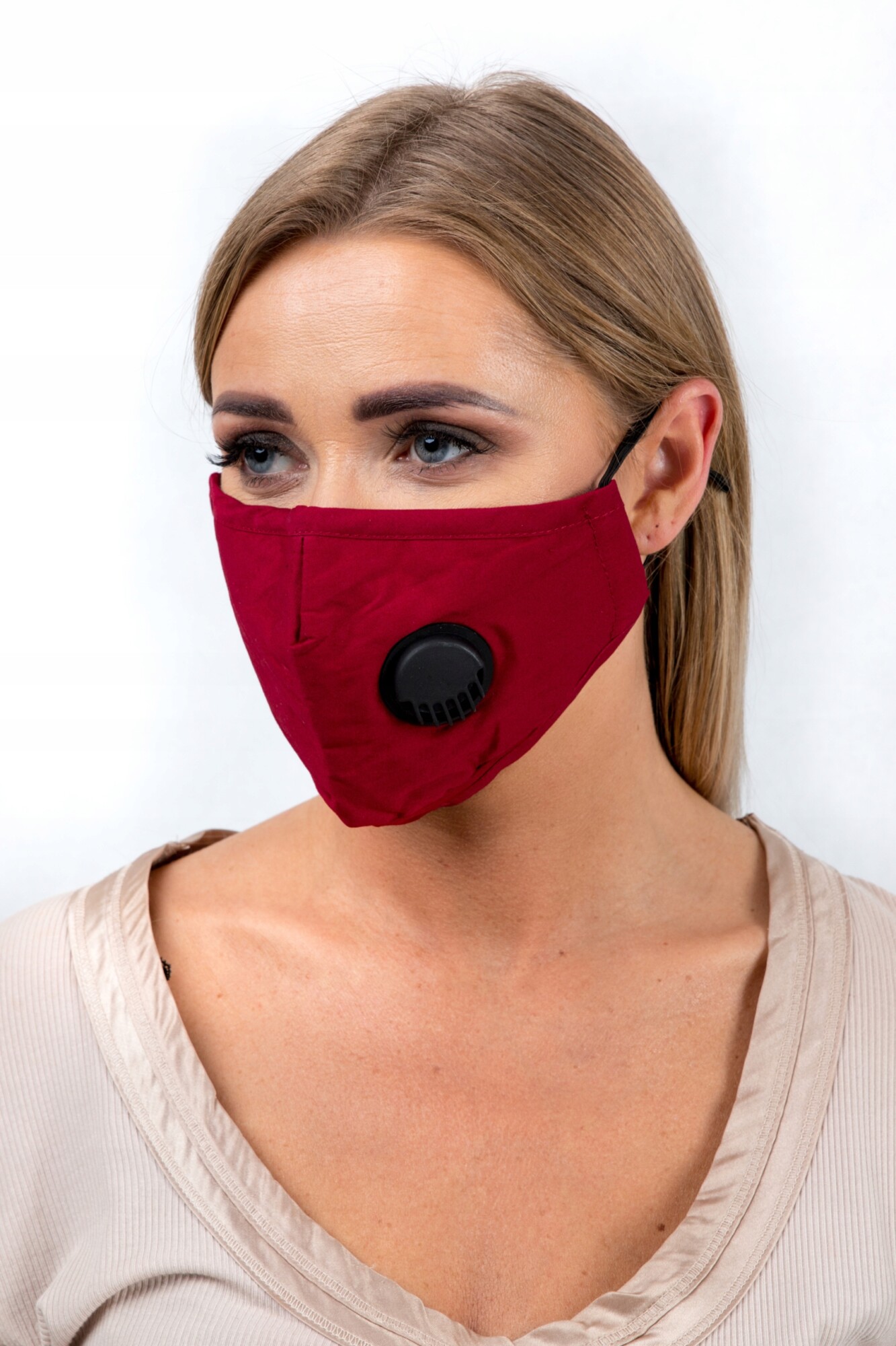 Komplet bordowa maska+ 3x filtr pm 2.5