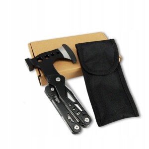 Multitool scyzoryk narzędzie wielofunkcyjne toporek nóż piła młotek 17 w 1 - miniatura 2