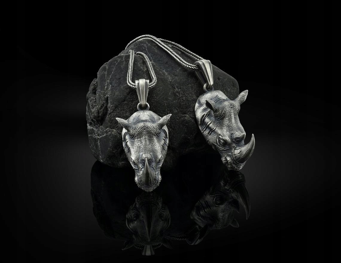 Naszyjnik nosorożec ochrona amulet mitologia 138 - zdjęcie 4