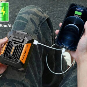 Wiatrak mobilny turystyczny usb wentylator kemping sportowy na pasek upał - miniatura 9