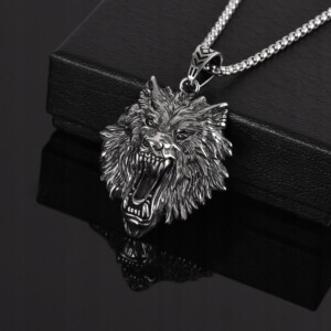 Naszyjnik wilk zawieszka wikingów nordycka 252 - miniatura 6