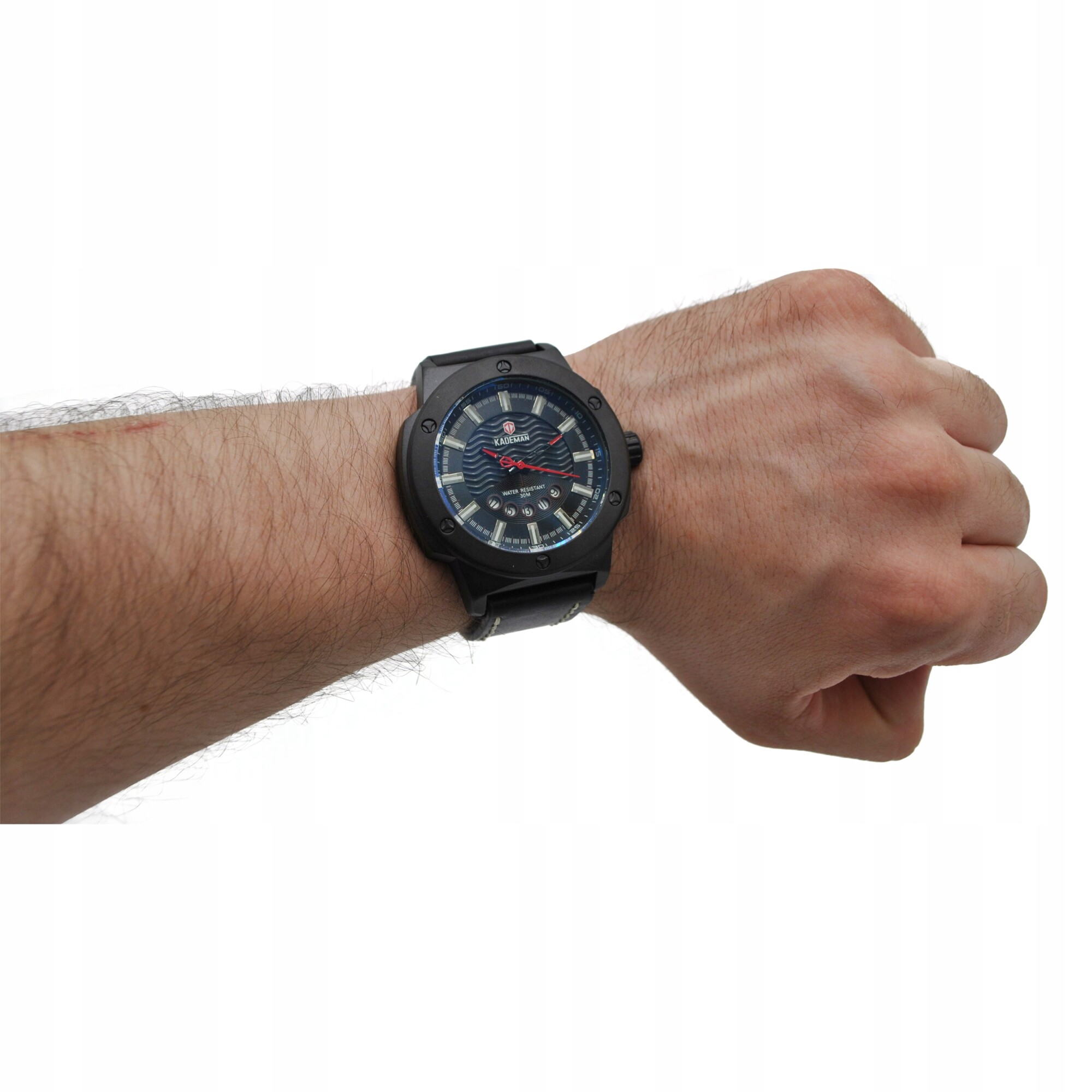 Zegarek męski kademan elegancki datownik wr50 w1 - zdjęcie 3