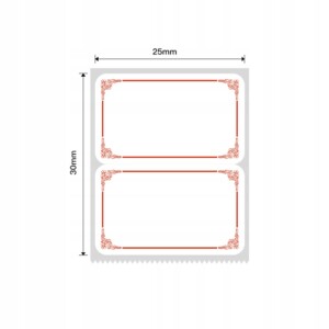 Niimbot etykiety naklejki rfid 40*30mm ramka red 230szt seria b oryginalne - miniatura 2