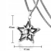 Naszyjnik srebrny stal łańcuszek gwiazda 312 - miniatura 4
