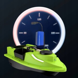 Łodź zanętowa wędkarska gps 600m 2silniki 4komory led auto powrót pilot 2kg - miniatura 15