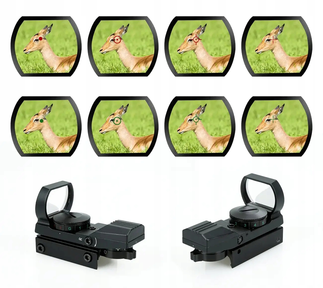 Kolimator picatinny 20mm celownik kropki asg myśliwski strzelecki 4 wzory - zdjęcie 6