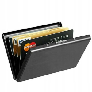 Etui na karty metalowe portfel na karty z blokadą rfid card holder - miniatura 3