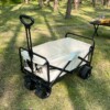 Wózek terenowy plażowy turystyczny zakupy transportowy 120kg ze stołem 70cm - miniatura 8